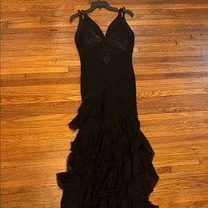 Custom Herve Ledger Elegant Black Evening Gown